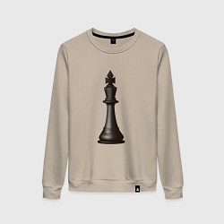 Свитшот хлопковый женский Король, цвет: миндальный