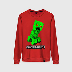 Свитшот хлопковый женский MINECRAFT CREEPER, цвет: красный