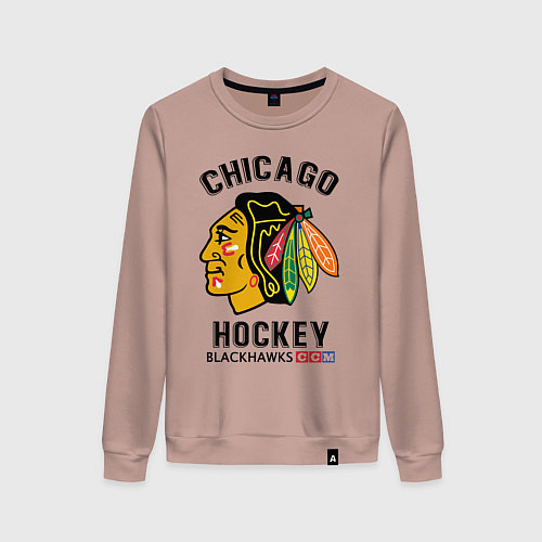 Женский свитшот CHICAGO BLACKHAWKS NHL / Пыльно-розовый – фото 1