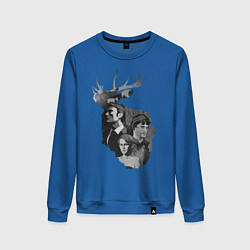Свитшот хлопковый женский Hannibal, цвет: синий