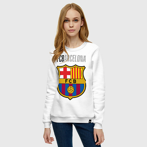 Женский свитшот Barcelona FC / Белый – фото 3