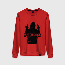 Свитшот хлопковый женский Watch dogs 2 Z, цвет: красный
