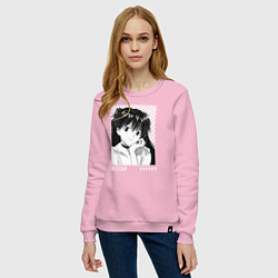 Свитшот хлопковый женский Аска ева 02, цвет: светло-розовый — фото 2