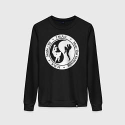 Свитшот хлопковый женский MMA - yin yang, цвет: черный