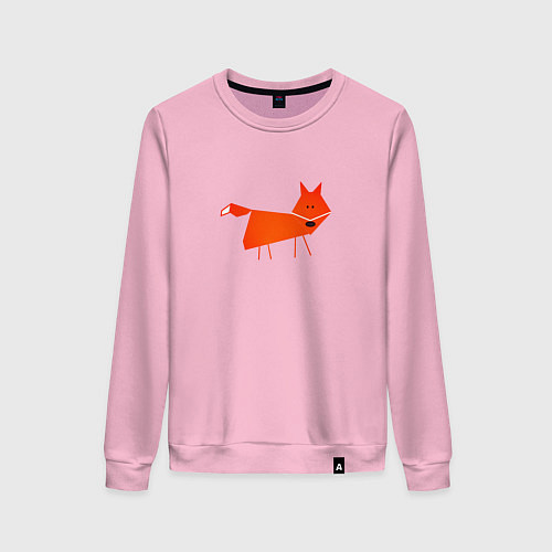 Женский свитшот Рыжая лисичка / Светло-розовый – фото 1