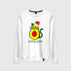 Свитшот хлопковый женский Avokado, цвет: белый