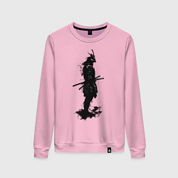 Свитшот хлопковый женский Теневой самурай, цвет: светло-розовый
