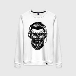 Свитшот хлопковый женский Hipster, цвет: белый