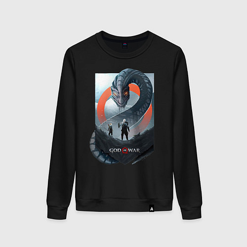 Женский свитшот Кратос и Атрей / Черный – фото 1