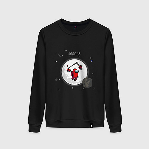 Женский свитшот Among us самокат фристайл / Черный – фото 1