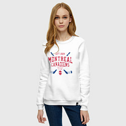 Свитшот хлопковый женский Монреаль Канадиенс, цвет: белый — фото 2