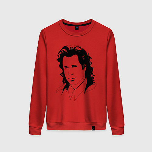 Женский свитшот Джон Траволта / Красный – фото 1