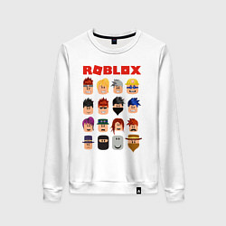 Свитшот хлопковый женский ROBLOX, цвет: белый