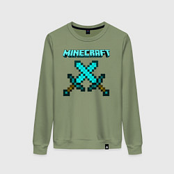 Свитшот хлопковый женский Minecraft, цвет: авокадо