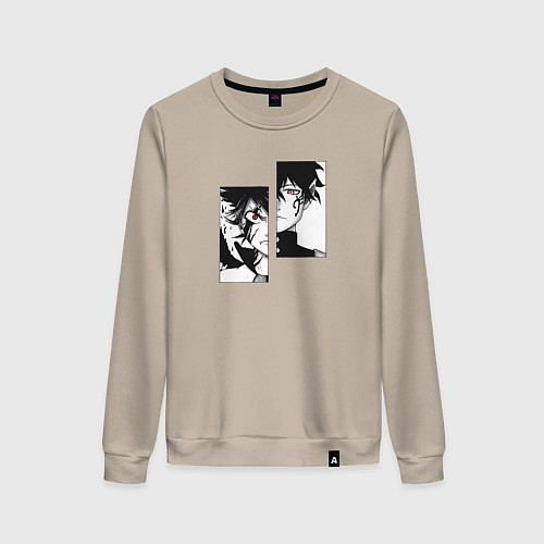 Женский свитшот Черный клевер / Миндальный – фото 1