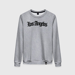 Свитшот хлопковый женский Los Angeles, цвет: меланж