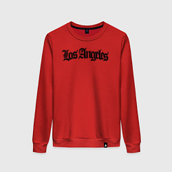 Свитшот хлопковый женский Los Angeles, цвет: красный