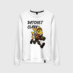 Свитшот хлопковый женский Ratchet & Clank, цвет: белый