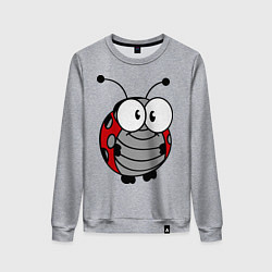 Женский свитшот Удивленная божья коровка