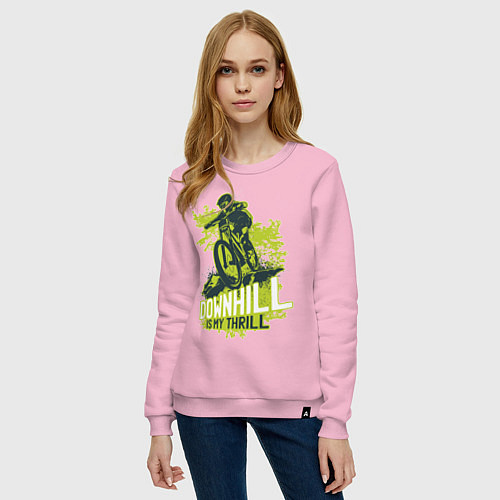 Женский свитшот Downhill / Светло-розовый – фото 3