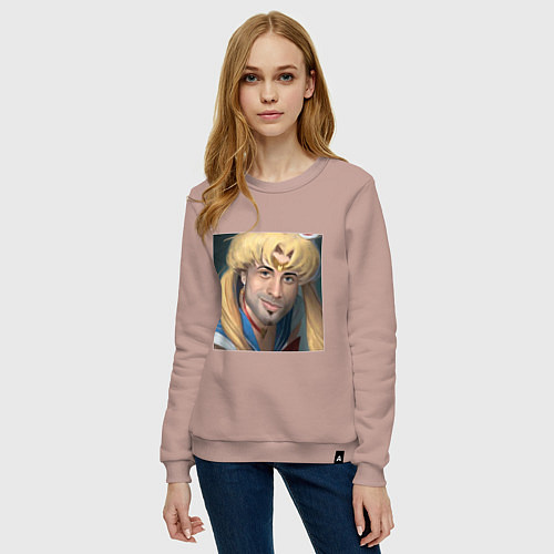 Женский свитшот Сейлор Мун / Пыльно-розовый – фото 3