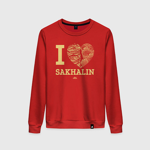 Женский свитшот I love Sakhalin / Красный – фото 1