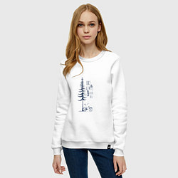 Свитшот хлопковый женский Gooood Idea, цвет: белый — фото 2