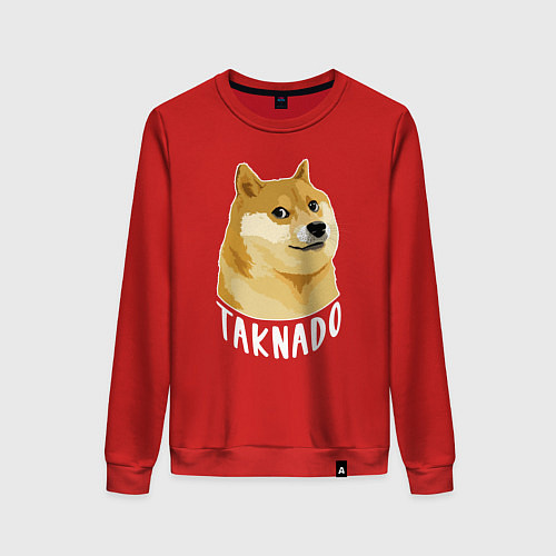 Женский свитшот ПЕС МЕМTAKNADO / Красный – фото 1