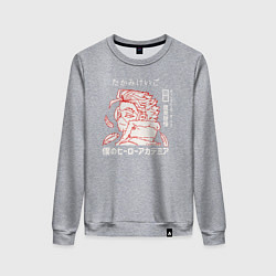 Свитшот хлопковый женский Моя геройская академия Ястреб, цвет: меланж