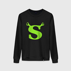 Свитшот хлопковый женский Shrek: Logo S, цвет: черный