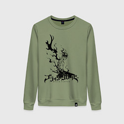 Женский свитшот Черный Аста Черный Клевер