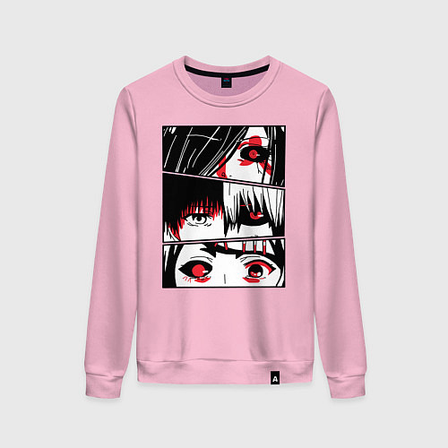 Женский свитшот Токийский Гуль / Светло-розовый – фото 1