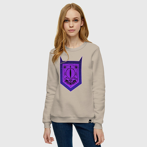 Женский свитшот Babyls Demon School logo / Миндальный – фото 3