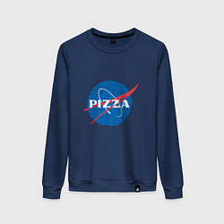 Свитшот хлопковый женский NASA Pizza, цвет: тёмно-синий