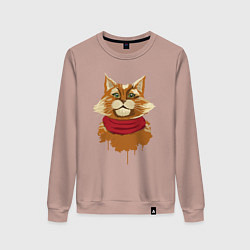 Свитшот хлопковый женский Рыжий Кот, цвет: пыльно-розовый