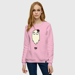 Свитшот хлопковый женский Приведение Венди, цвет: светло-розовый — фото 2