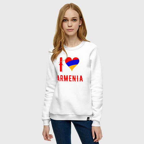 Женский свитшот I Love Armenia / Белый – фото 3