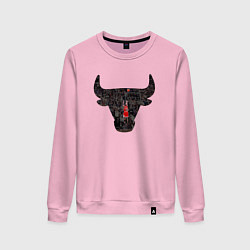 Свитшот хлопковый женский Bulls - Jordan, цвет: светло-розовый