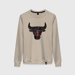 Свитшот хлопковый женский Bulls - Jordan, цвет: миндальный