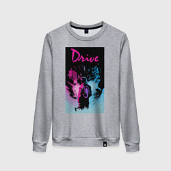 Свитшот хлопковый женский DRIVE фильм, цвет: меланж