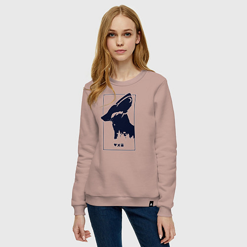 Женский свитшот Love Death And Robots Доброй охоты / Пыльно-розовый – фото 3