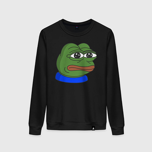 Женский свитшот Лягушонок Пепе / Черный – фото 1