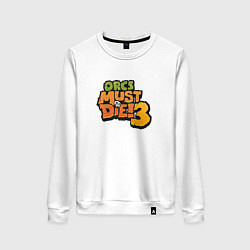Свитшот хлопковый женский OMD!3 Colorful, цвет: белый