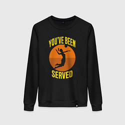 Свитшот хлопковый женский Been Served, цвет: черный