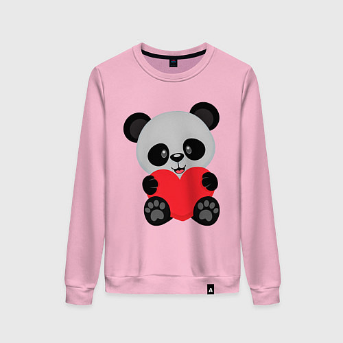 Женский свитшот Love Панда / Светло-розовый – фото 1