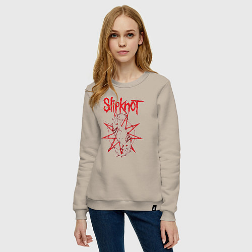 Женский свитшот Slipknot Slip Goats Art / Миндальный – фото 3