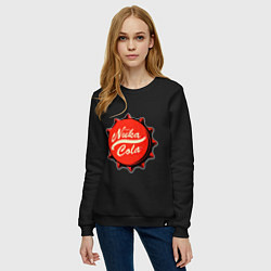 Свитшот хлопковый женский Nuka Cola Fallout, цвет: черный — фото 2