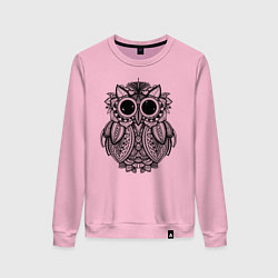 Свитшот хлопковый женский Owl, цвет: светло-розовый