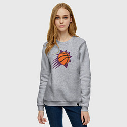 Свитшот хлопковый женский Suns Basket, цвет: меланж — фото 2