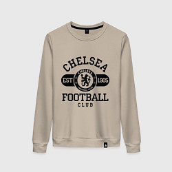 Свитшот хлопковый женский Chelsea Football Club, цвет: миндальный